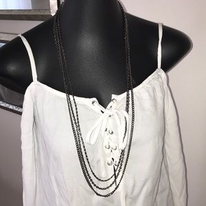 Silver multi-layer necklace